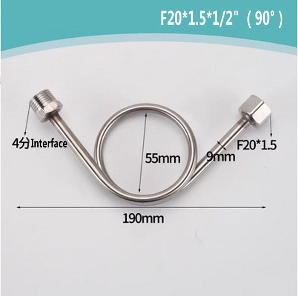 F14/20 Stainless Steel /Iron Pressure Gauge Buffer Pipe Elbow Joint Accessories