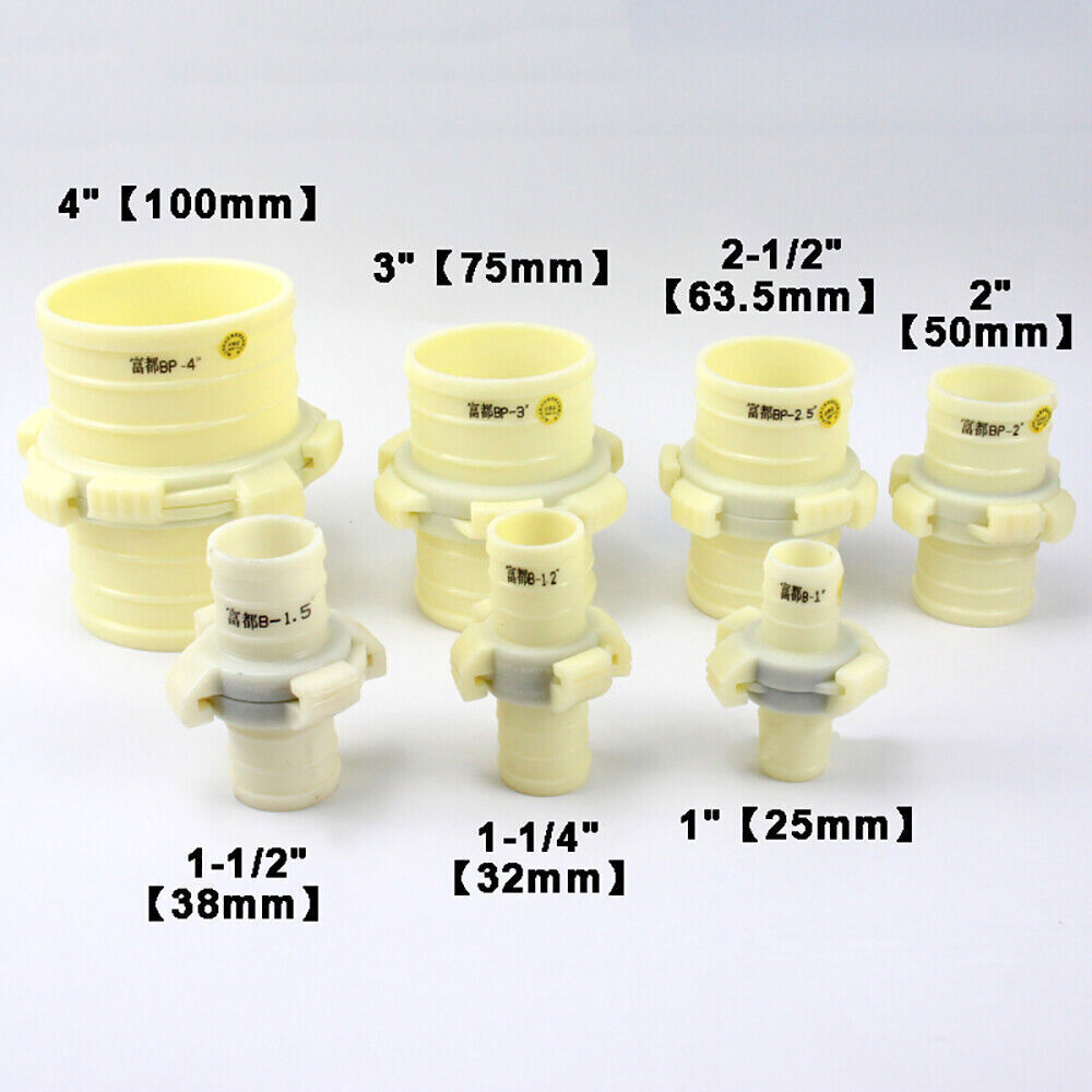 Plastic Hose Quick Connector Adapter With Clamp Snap Garden Hose Pipe Fitting