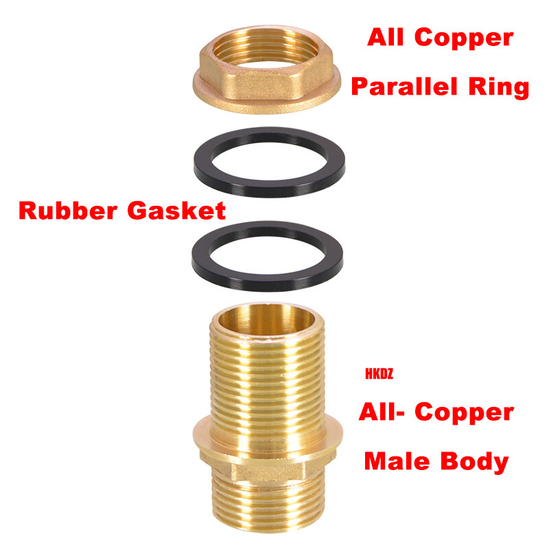 1/2″~2″ Brass Water Tank Connector Female/Male Thread Bulkhead Fittings Adapter