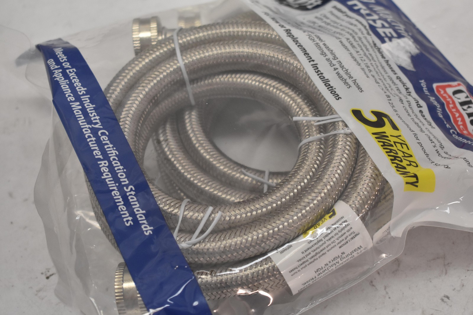 2 Pack Certified Appliance Accessories Washing Machine Hoses 6 Ft Stainless