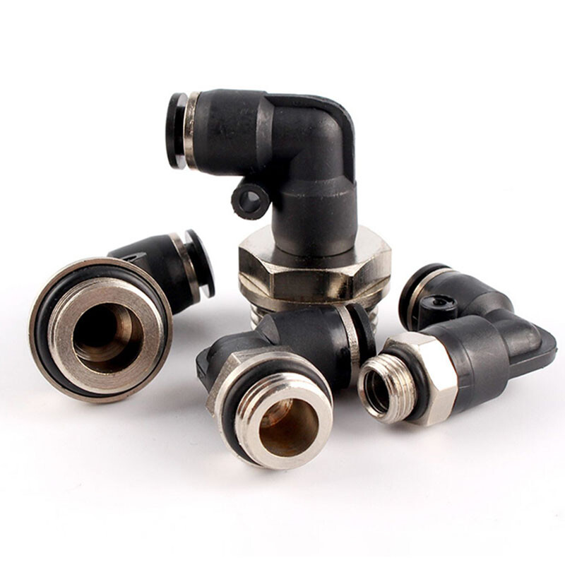 Pneumatic Push In Fitting Air Water Pipe – 90° Male Elbow Stud 3/4/5/6/8/10 mm