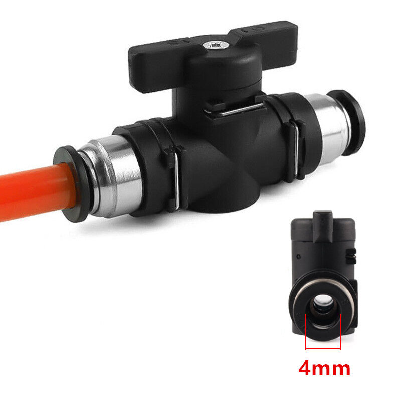 4mm-12mm Nylon Pneumatic Control Ball Valve Hose Tube Push Fit Connector Airline