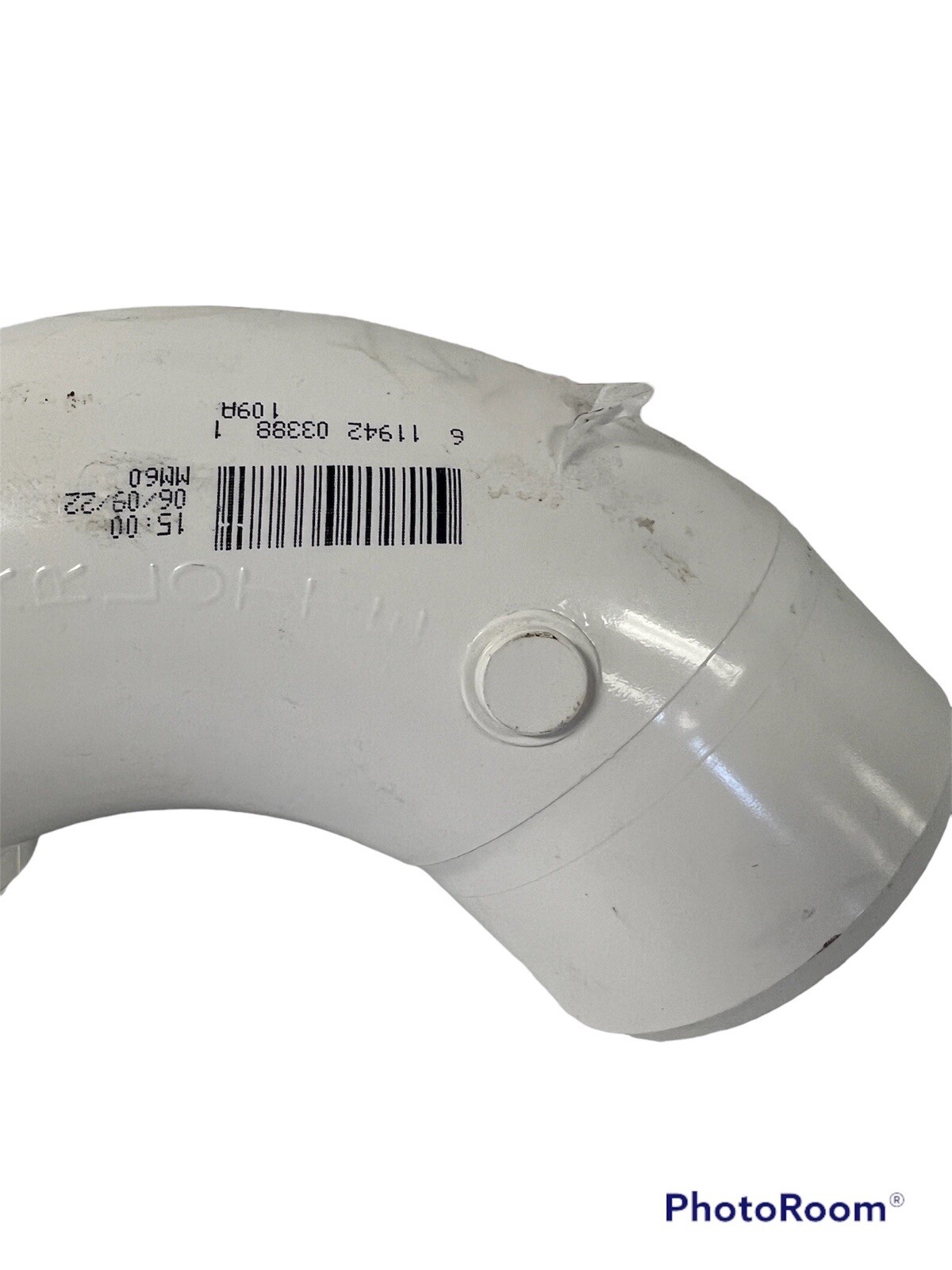 New Charlotte 3″ Schedule 40 – 90 Degree Elbow with 1 Hub – White – PVC003091000