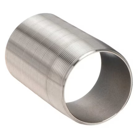 Zoro Select T4bnh01 1-1/2″ Mnpt X 1-3/4″ Tbe Stainless Steel Close Pipe Nipple,