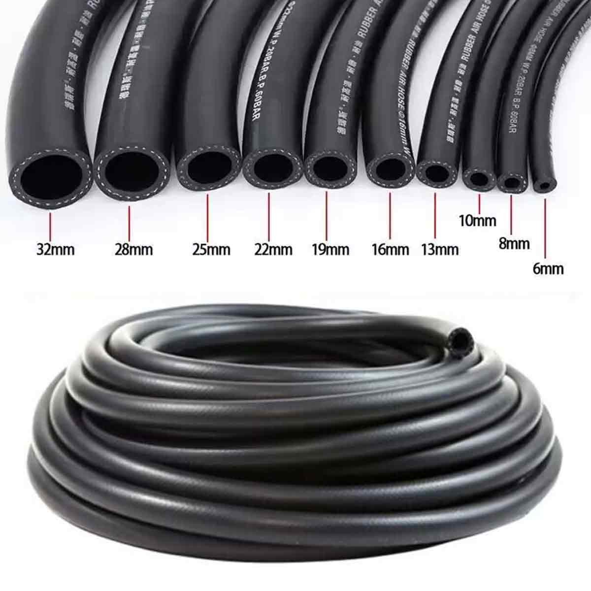 4-25mm EPDM Rubber Fuel Line Hose Anti-High Temp Pressure Fluid Petrol Oil Tube