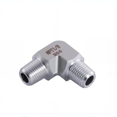 2 Pack NPT1/8 90 Degree Elbow, NPT1/8 Male – NPT1/8 Male, For NPT1/8(M)
