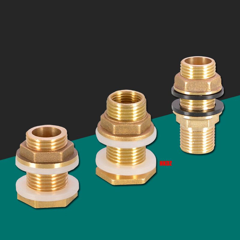 1/2″~2″ Brass Water Tank Connector Female/Male Thread Bulkhead Fittings Adapter
