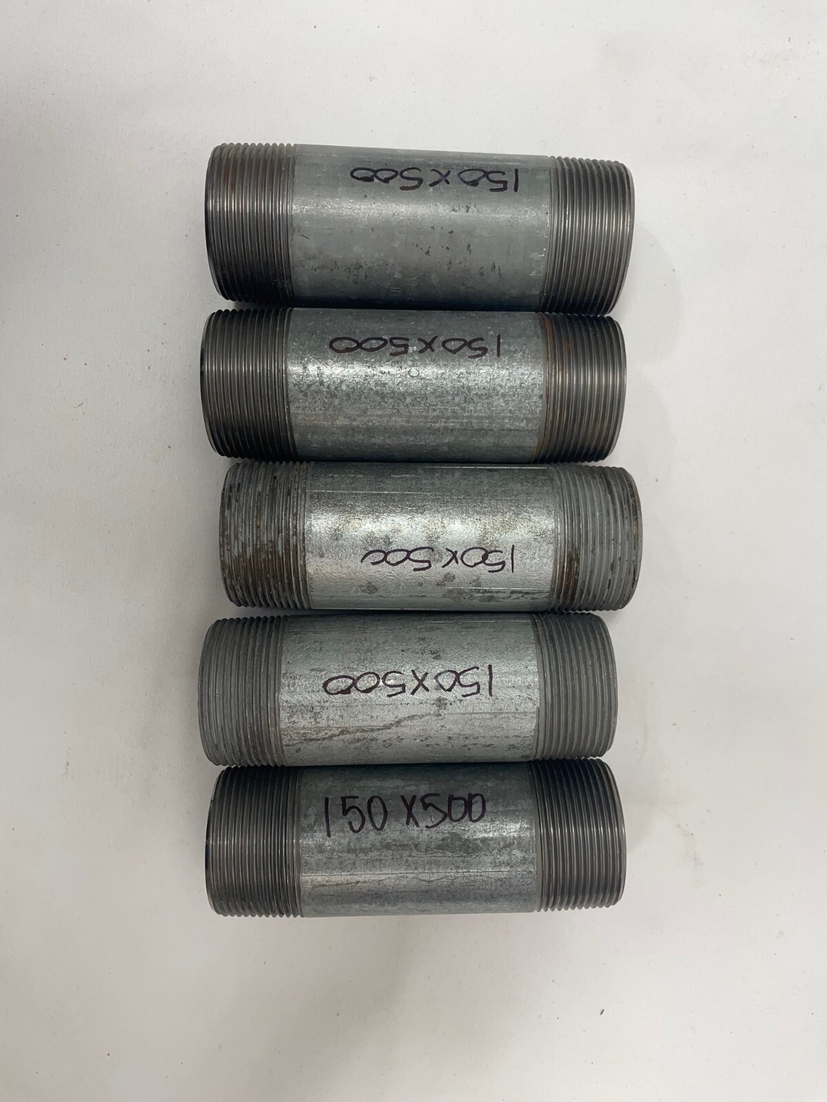 1-1/2″ x 5″ Galvanized Steel Nipple, Lot of 5 – New