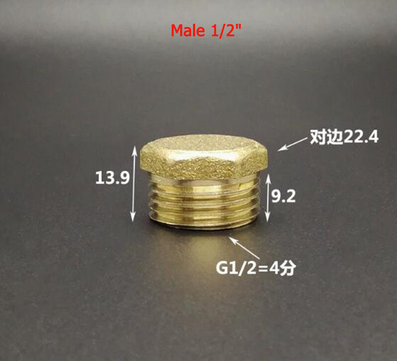 Brass+Stainless Steel Female Male Hexagon Nuts Socket Plug 1/2″ 3/4″ 1-1/2 1-1/4