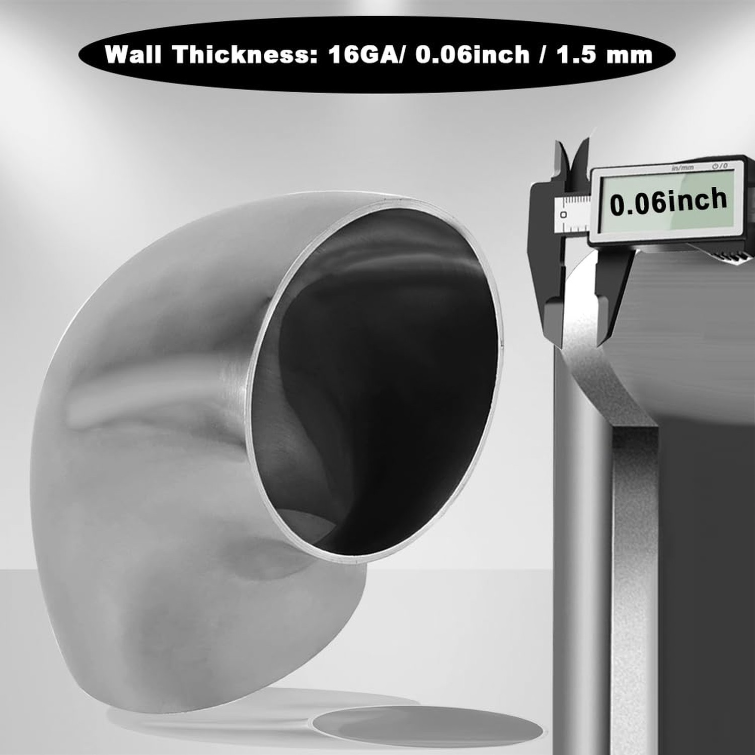 3 Inch 90° Mandrel Bend Elbow, SS304 Stainless Steel Bend Tube 90 Degree Ex