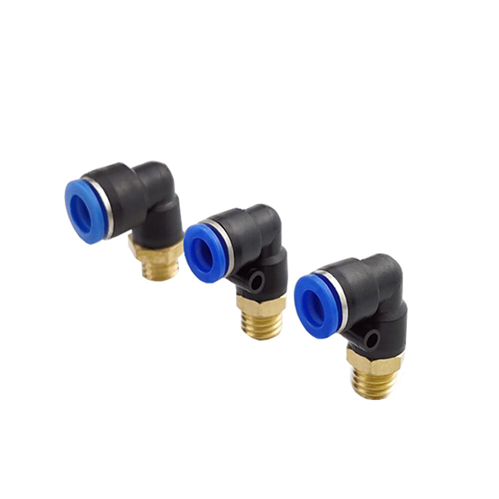 PL Pneumatic Trachea Quick Plug Plastic Connectors Threaded Elbow adapter 4-16mm