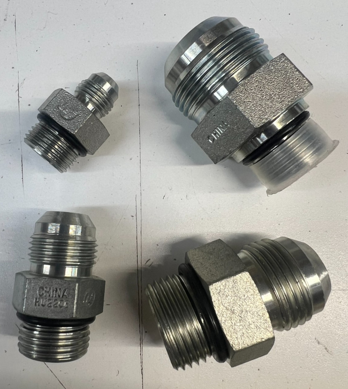 Various Size of 6400-O Straight Male Adapter 37° Flare JIC x O-Ring Boss MORB