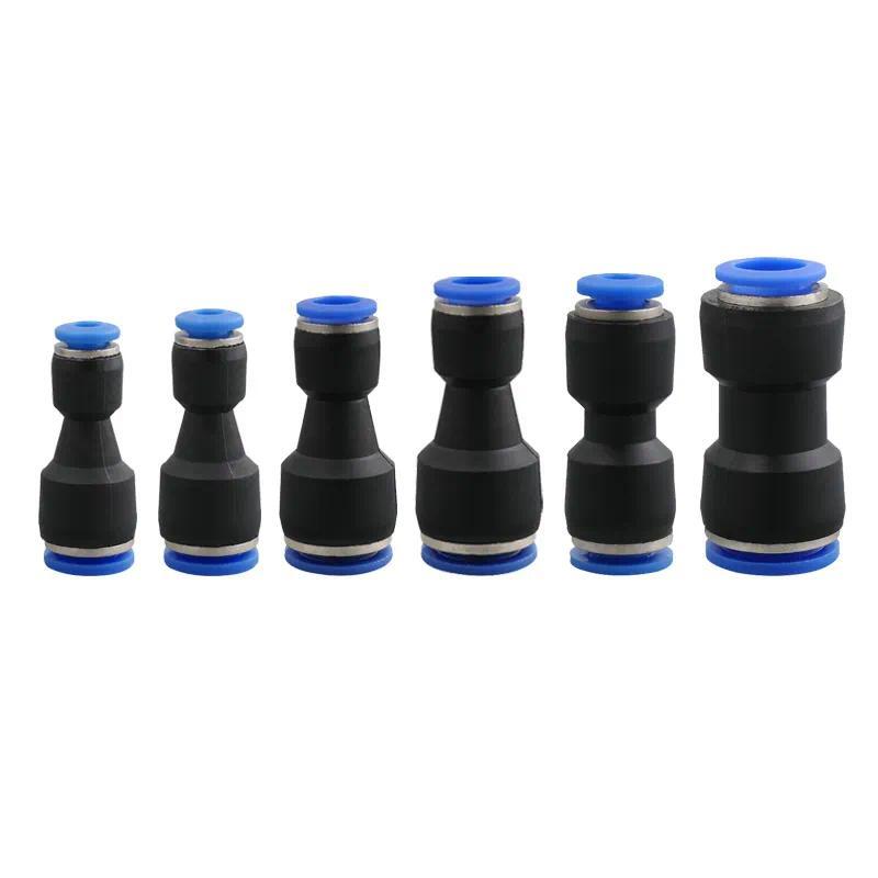 10Pcs I Type PU/PG Straight Push Gas Quick Fittings 4 mm-16 mm Plastic Connector