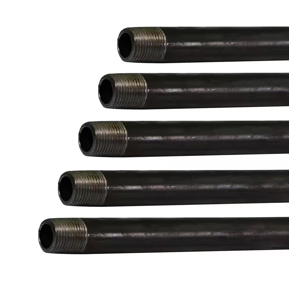 1-1/2 In. X 2 Ft. Black Steel Pipe (5-Pack) Free Shipping New