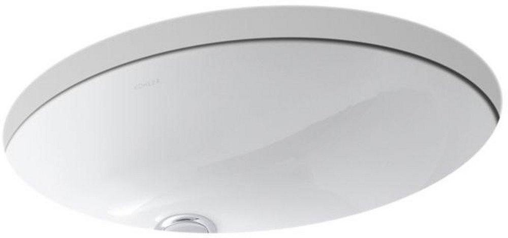 KOHLER 2210-0 Caxton 19-1/4 x 16-1/4 in. Oval Undermount Bathroom Sink