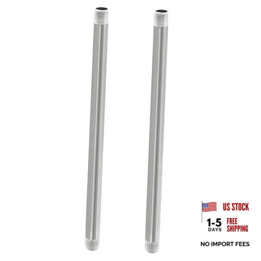 Stainless Steel Pipe, 304 Pipe Nipple Fits Standard 1/2 Inch 1/2″ x 30″