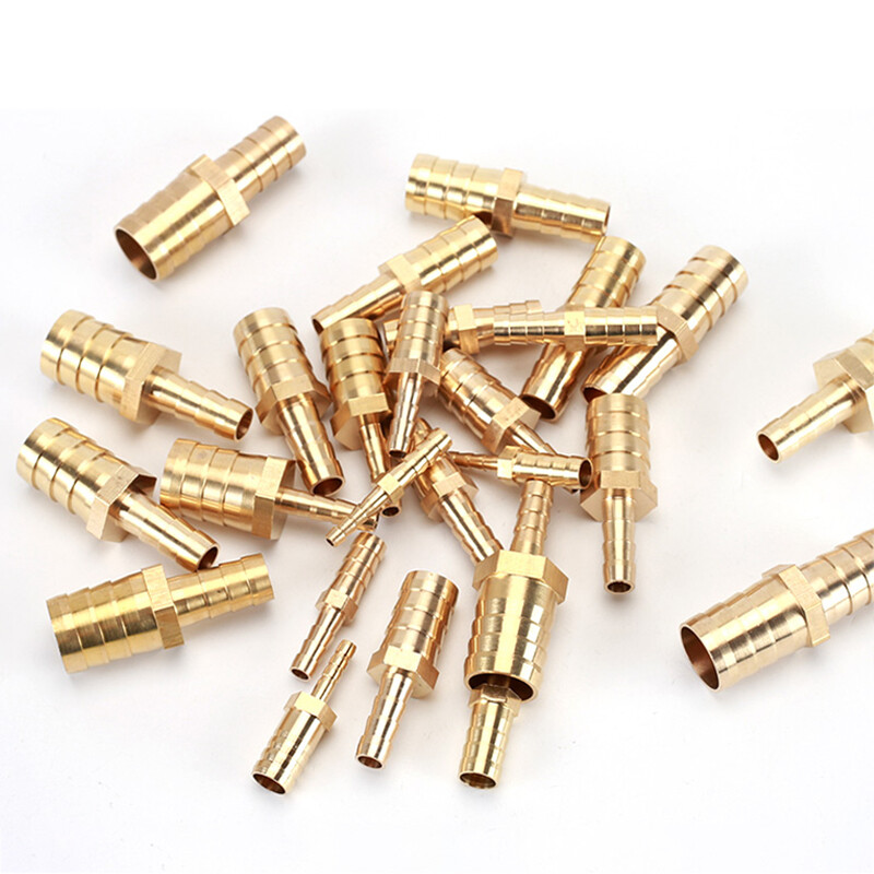 4-20mm Hose Tail Joiner Tubing Connector Brass Pipe Fitting For Air, Water, Fuel