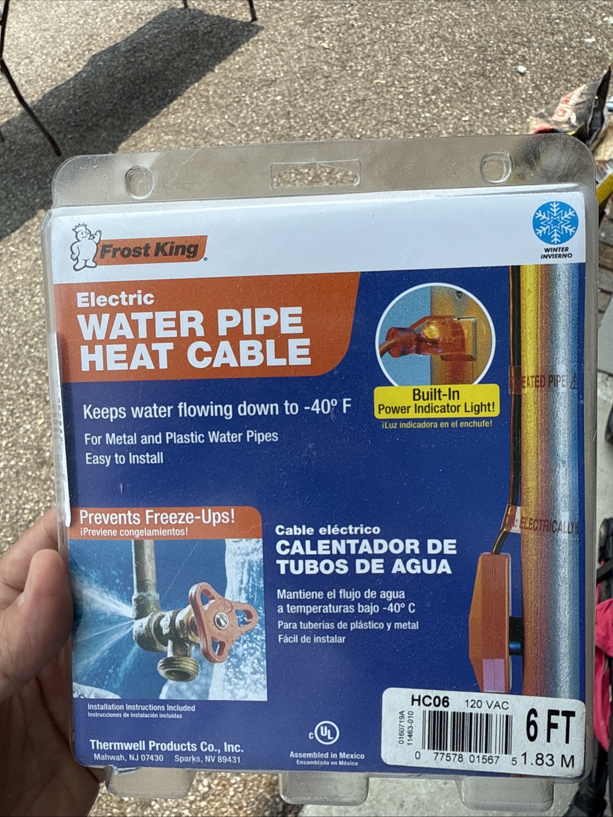 Frost King 6ft Electric Water Pipe Heat Cable