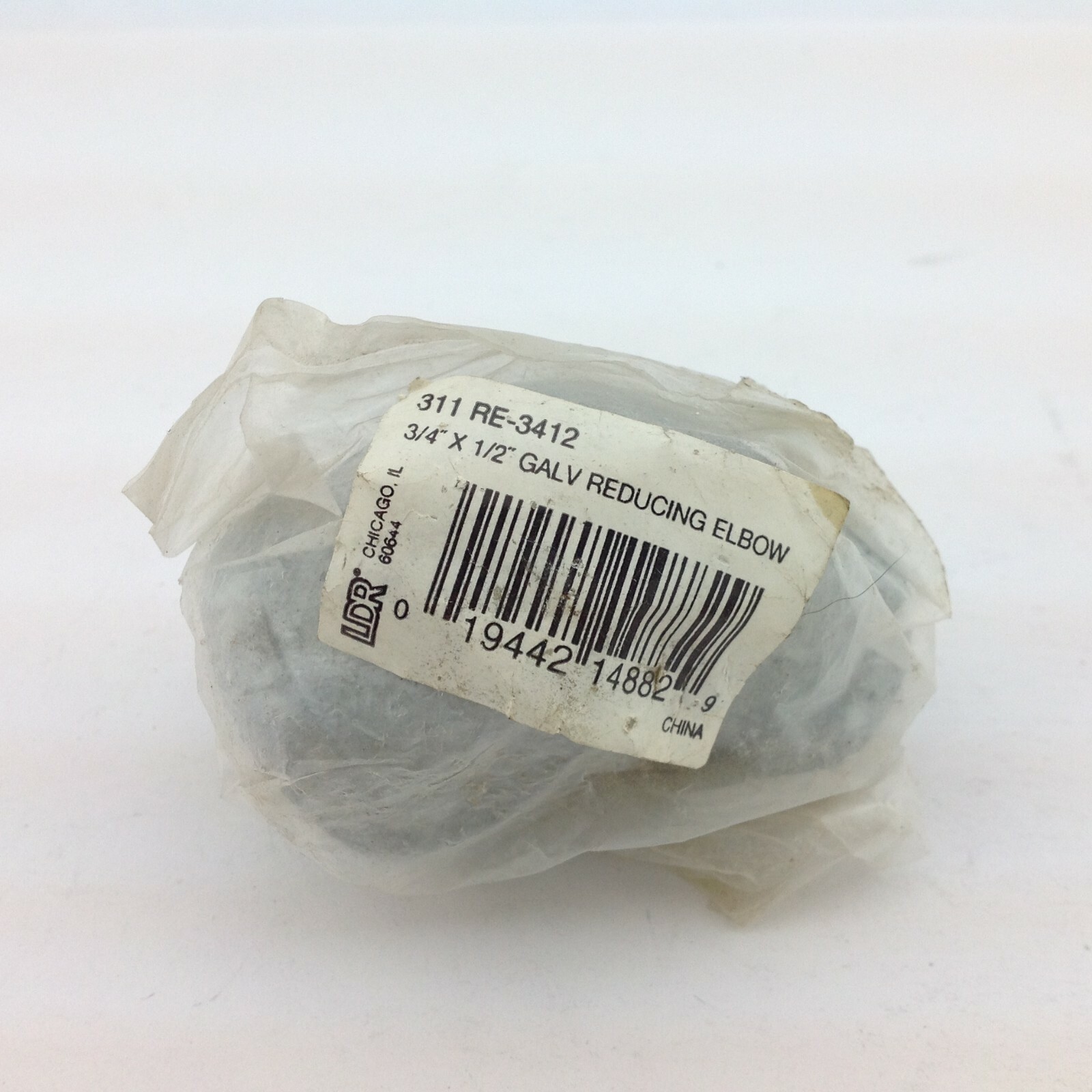 LDR 311 RE-3412 3/4″ x 1/2″ Galvanized Reducing Elbow