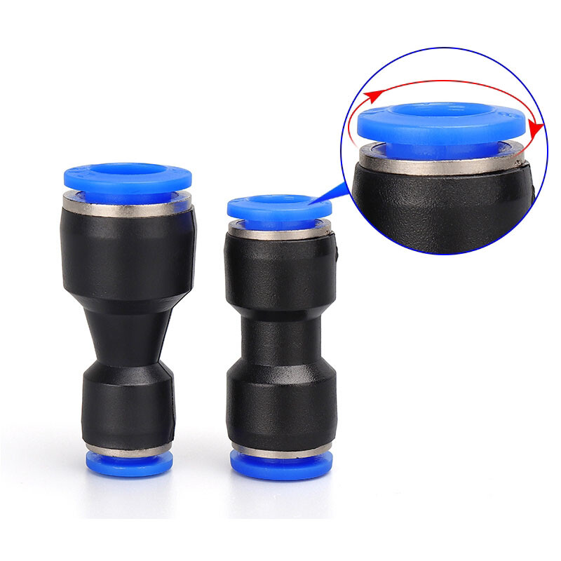 10Pcs I Type PU/PG Straight Push Gas Quick Fittings 4 mm-16 mm Plastic Connector