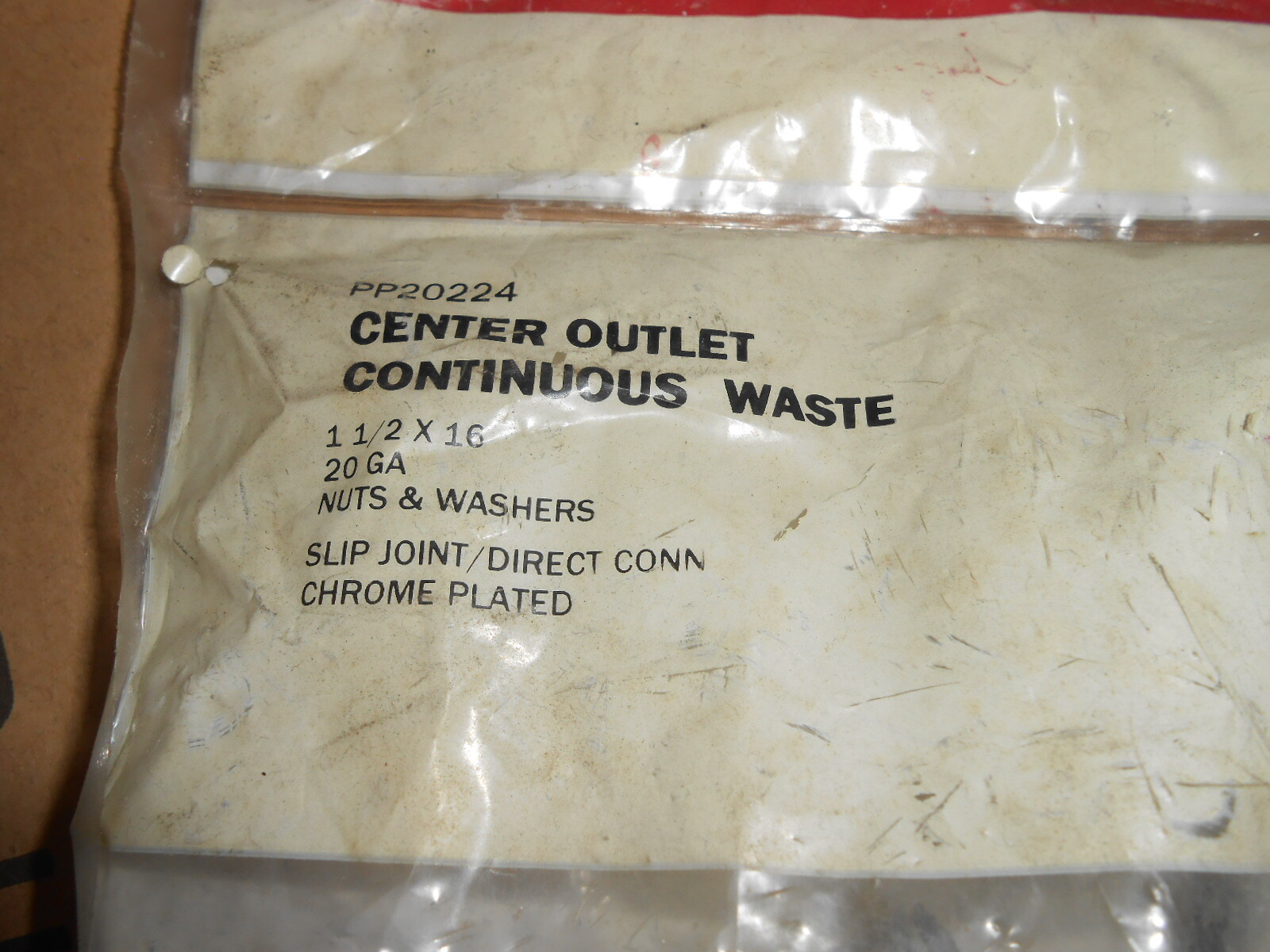PlumbPak PP20224 Center Outlet continuous waste Chrome plated.