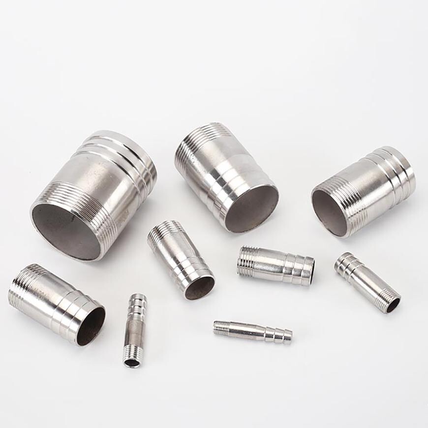 BSP 1/8″ ~ 4″ Hose Joiner Connector Tail 304 Stainless Steel Barbed Pipe Fitting