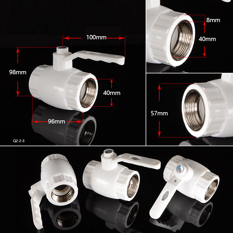 PPR Hot Melt Ball Valves Female Thread Ball Valve 20mm-110mm Switch Accessories
