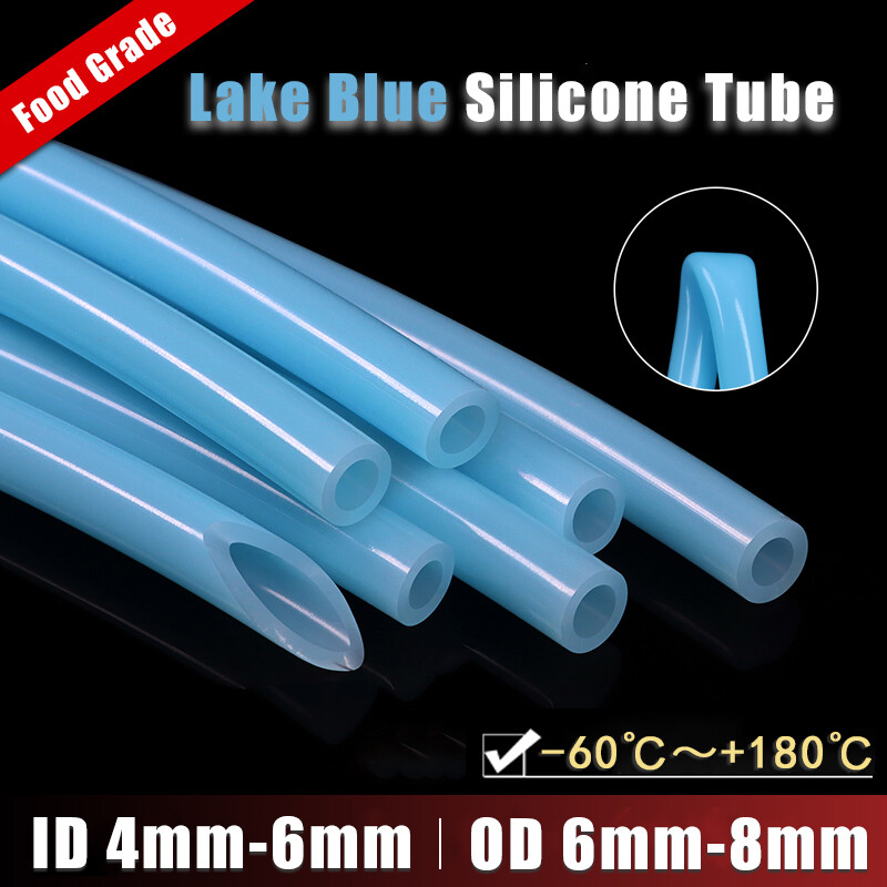 Lake Blue Silicone Tube Food Grade Beer Milk Hose Pipe Soft Rubber 4mm-6mm