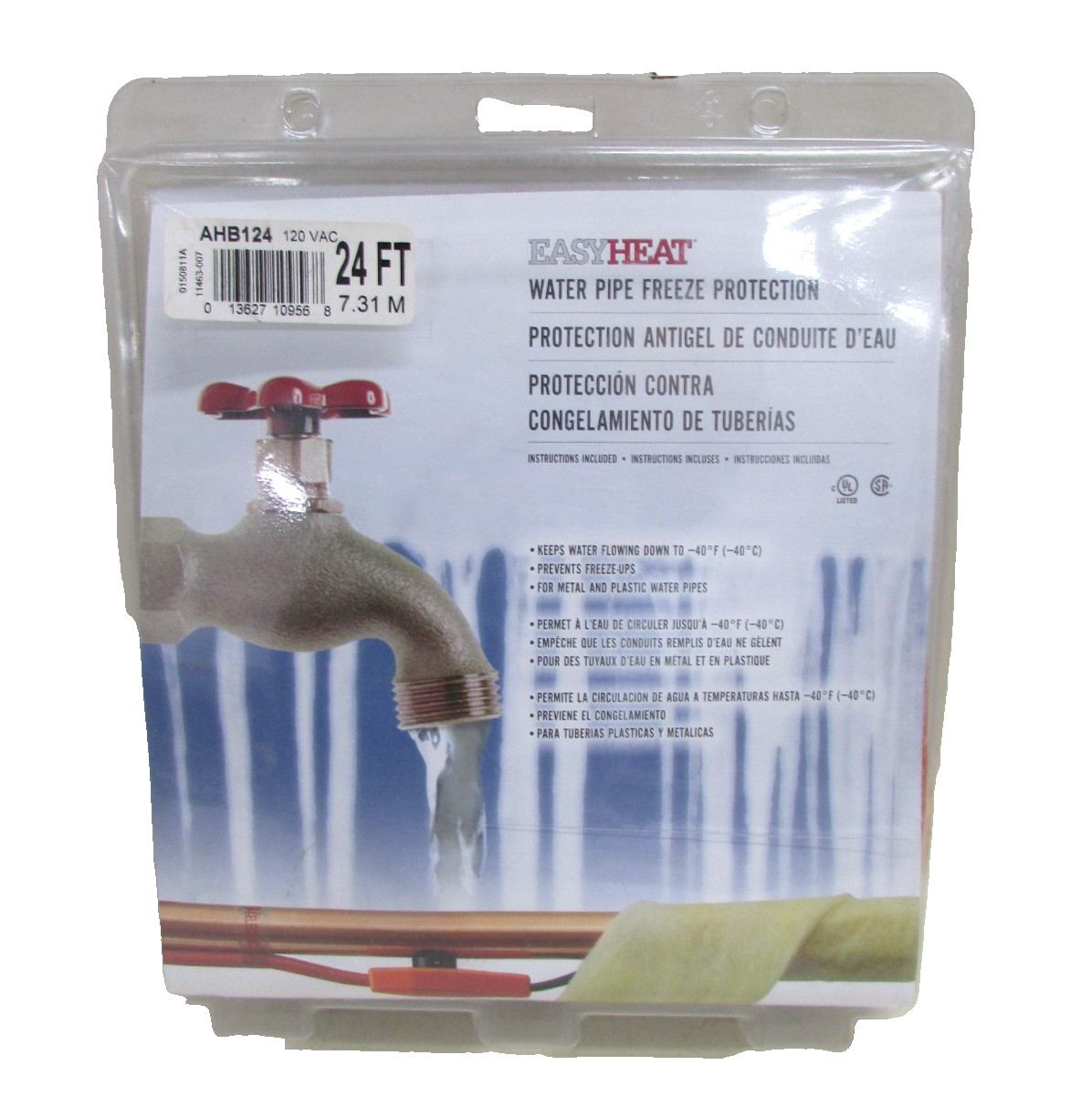 NOS! EASY HEAT WATER PIPE FREEZE PROTECTION AHB124, 24 ft. HEATING SYSTEM