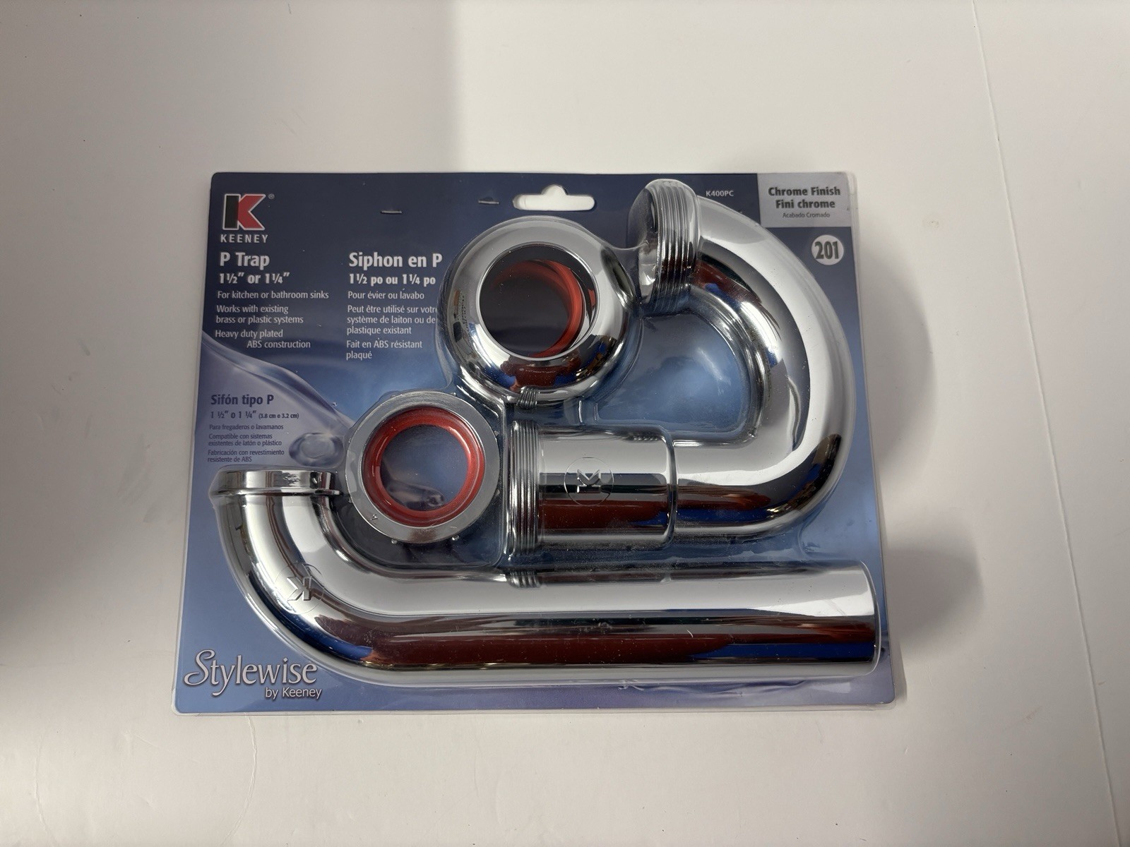 Keeney P Trap – Chrome Finish, K400PC 1-1/2” Or 1-1/4” NEW Sealed