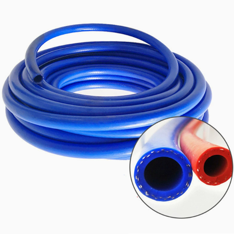 Red/Blue Silicone Braided Hose Tube Reinforced for Water Oil Fuel High Temp 300℃