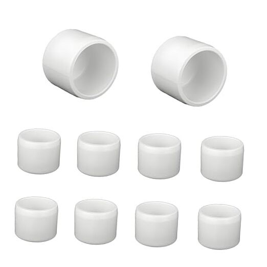 3/4 Inch PVC Pipe Caps (Pk) – Glossy White End Caps for Furniture 3/4 inch 10