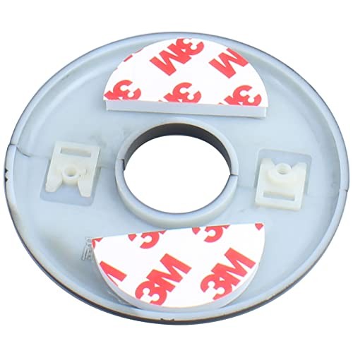 2 Pcs ID 1.0 Inch ABS Wall Split Flange Self-Adhesive Tape Round BL-1.0 INCH-2