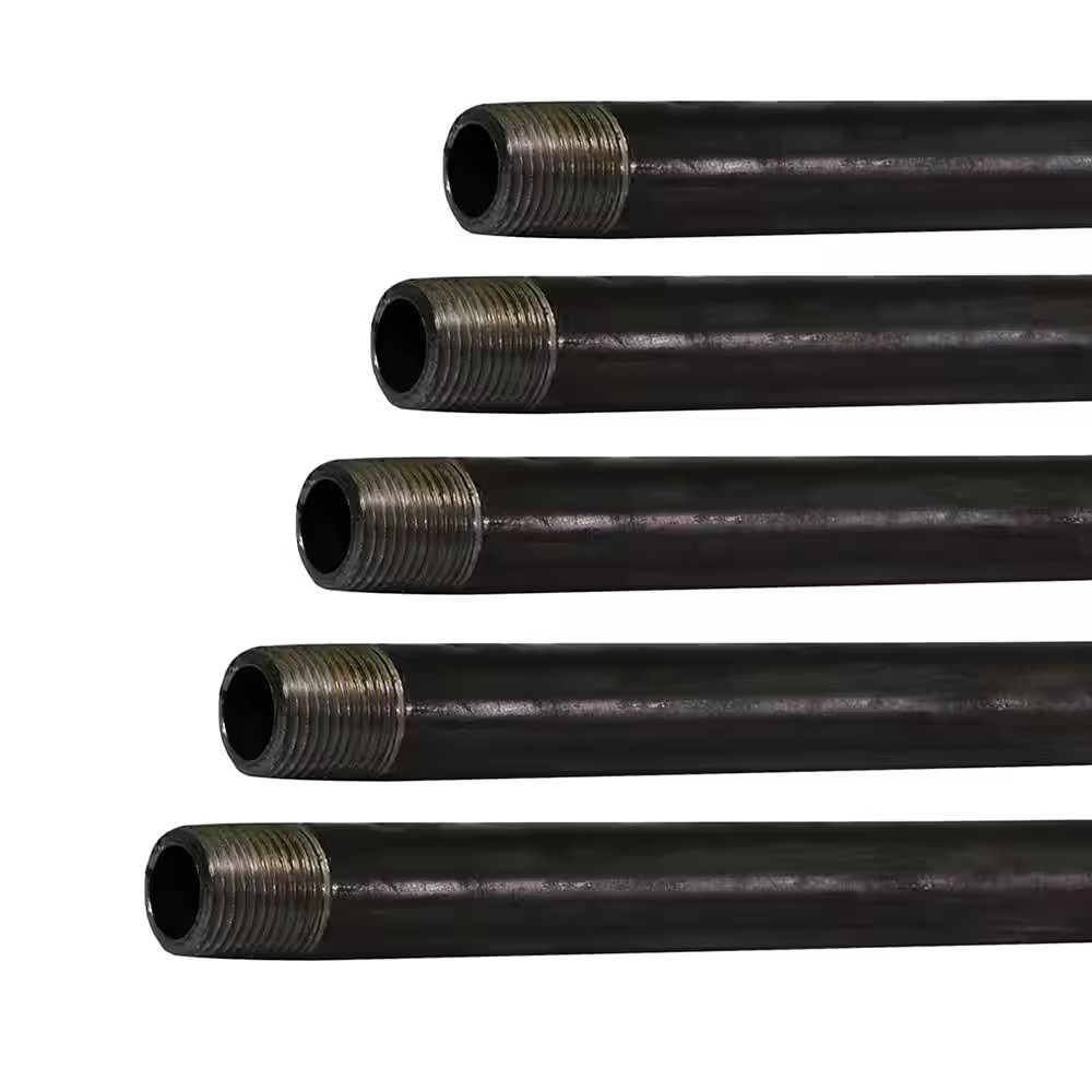 1-1/2 In. X 2.5 Ft. Black Steel Pipe 30 In. (5-Pack)