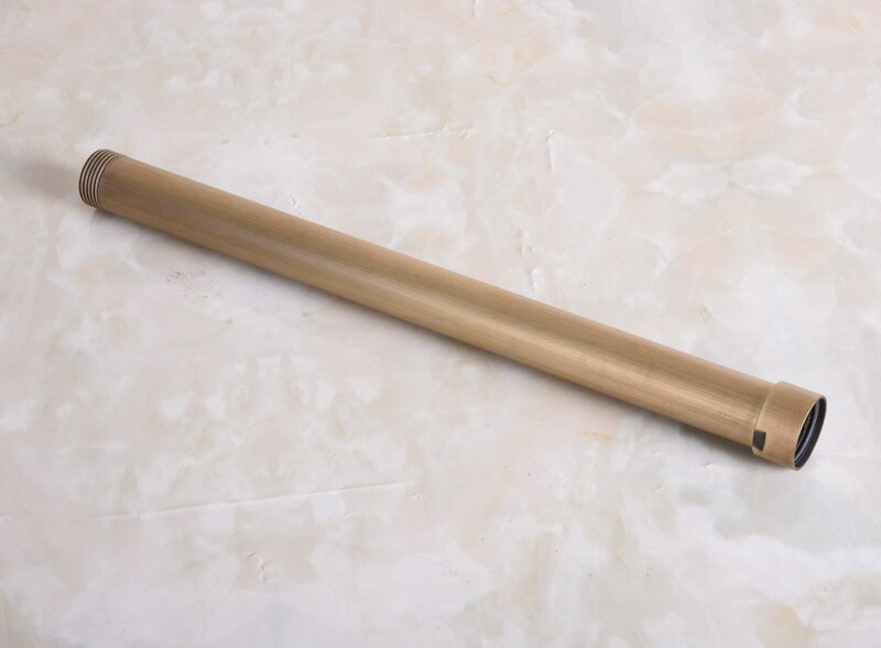 Shower Faucet 320mm Long Pipe Extension Tube Pipe Bathroom Antique Styles Brass
