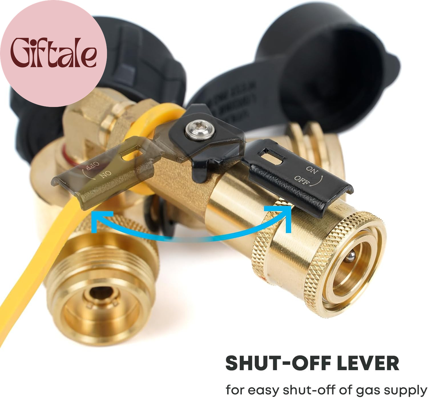 Propane Brass Tee with Type 1 Valve – Quick Disconnect and Disposable Cylinder P