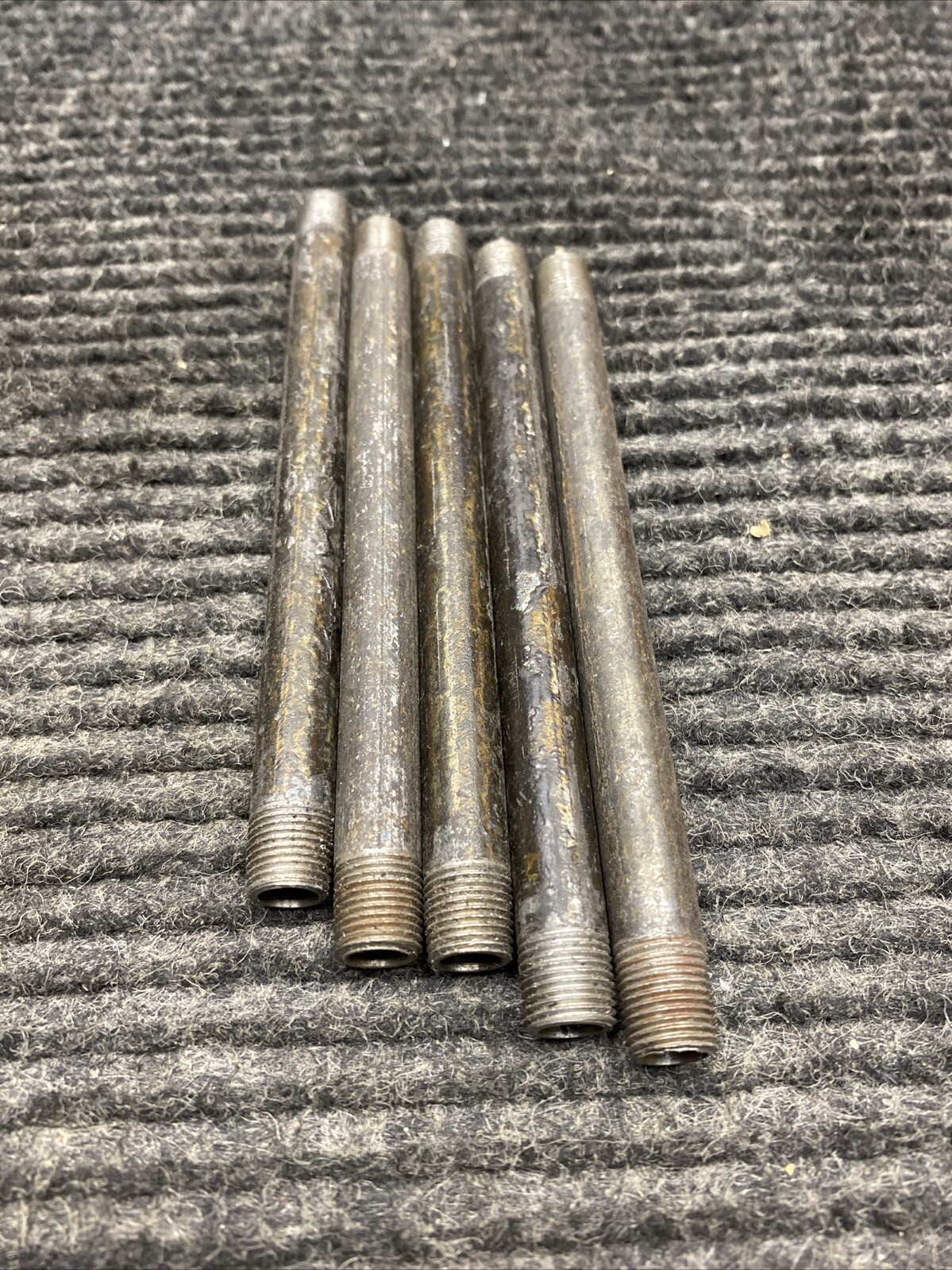 (Lot of 5) Black Pipe Nipple Threaded 1/8″ X 5″