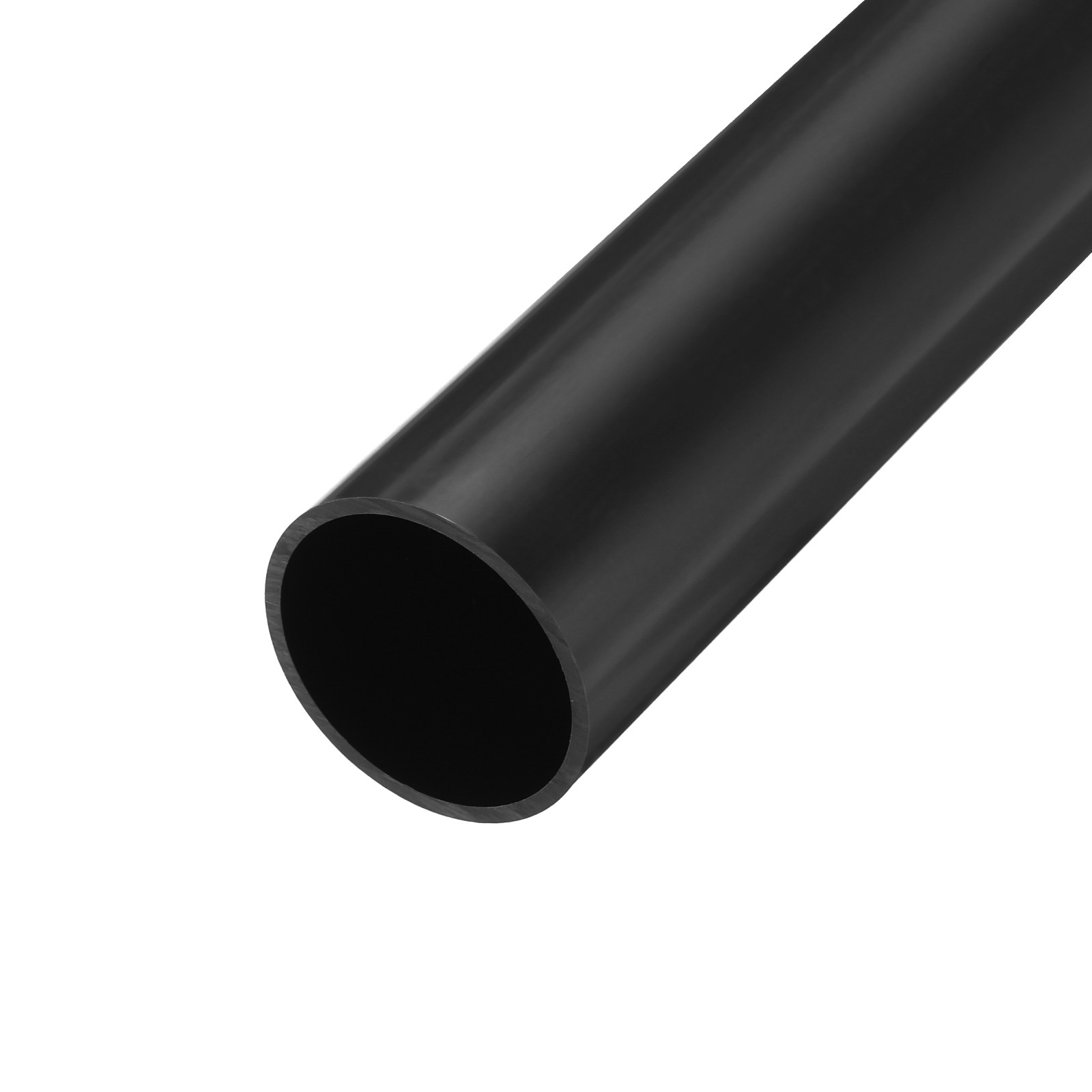 PVC Rigid Round Pipe 43.8mm ID 48mm OD 500mm Dark Grey High Impact