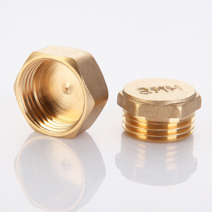Brass 1/2″ 3/4″ Male/Female Blanking Cap Stop End Lock, Water Gas Pipe Parts
