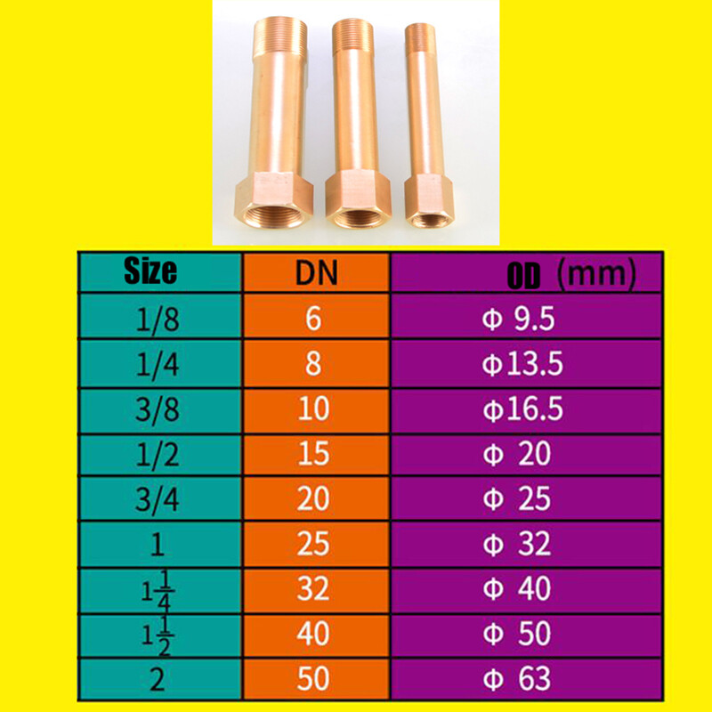 Male to Female BSP in BRASS Male-Fem Exten Adapters Pipe Fittings 1/8″ 1/4″ 3/8″