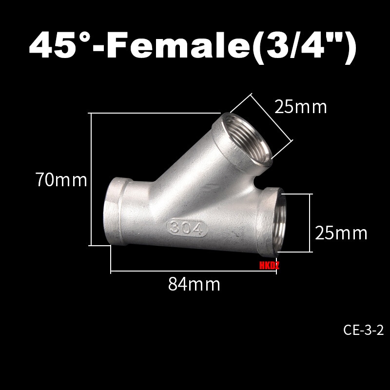 304 Stainless Steel Pipe Fittings BSP 1/4″~2″ Female/Male Thread 3-Way Connector