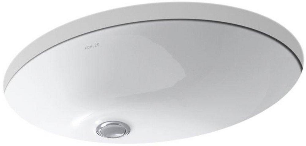 Kohler Caxton 21-1/4 x 17-1/4 Oval Undermount Bathroom Sink, White