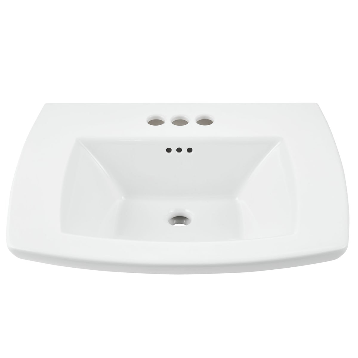 American Standard Edgemere 25″ X 19-1/2″ Rectangular Pedestal Sink, White