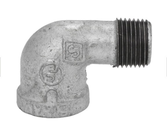Various Sizes of Galvanized 90 Degree Street Elbow NPT Threaded Mall Iron # 150