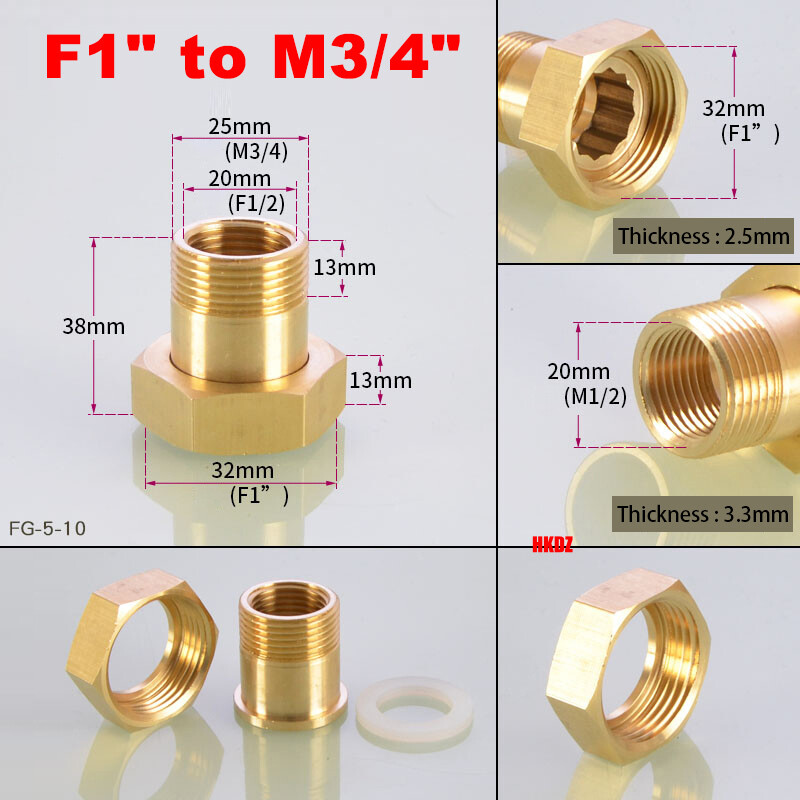 BSP Brass Reducing Adaptor Female/Male Connector Water Meter Pump Pipe Fittings