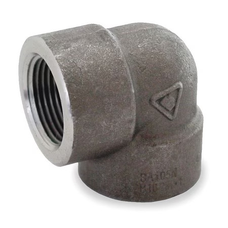 Zoro Select 1Mmu3 90 Degree Elbow 90 Degree Elbow, 3/8″ Pipe, Fnpt, Black, 1Mmu3