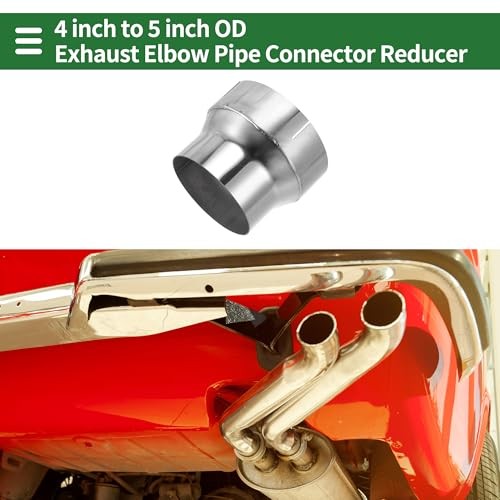 Mandrel Exhaust Bend Elbow Concentric Reducer T304 Stainless 4″OD to 5″OD