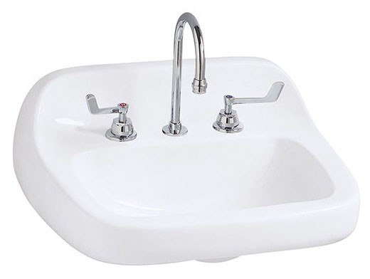 Mansfield Plumbing 2018HBNS 22″x18-1/8″x12″ White High Back Sink Wall Mount