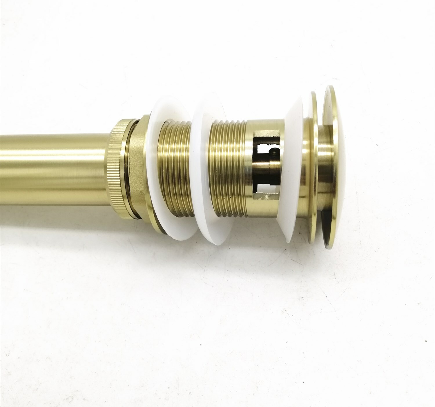 Brushed Gold Color Basin Pop up Drain-pipe Basin Sink Drain Pipe with/Overflow