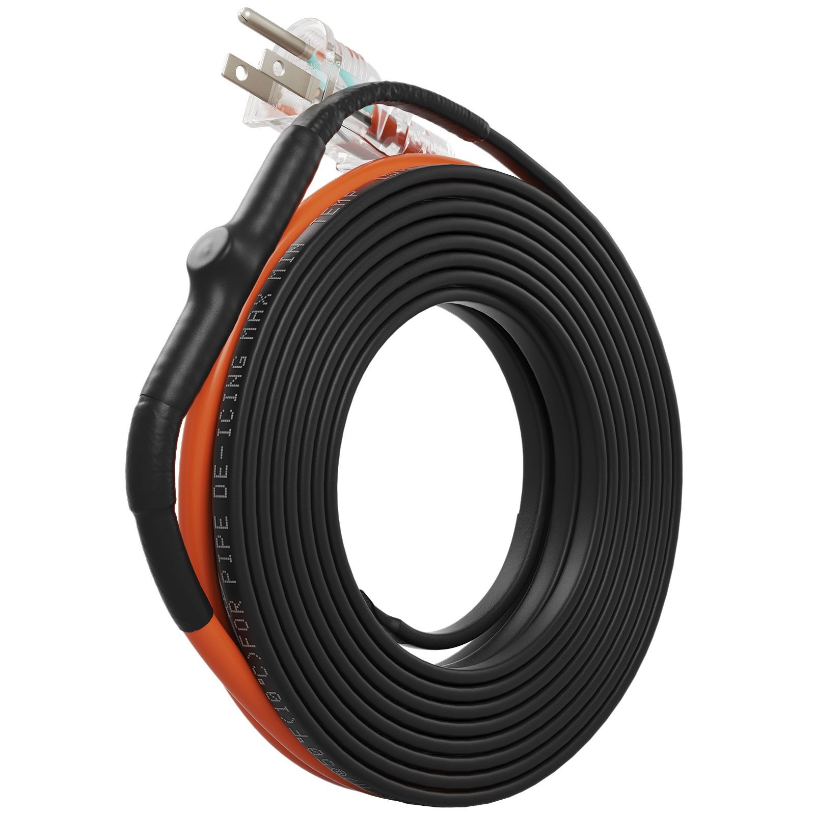 Pipe Heating Cable 24ft 5W/ ft Freeze Protection for PVC Metal Plastic Pipes